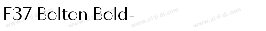 F37 Bolton Bold字体转换